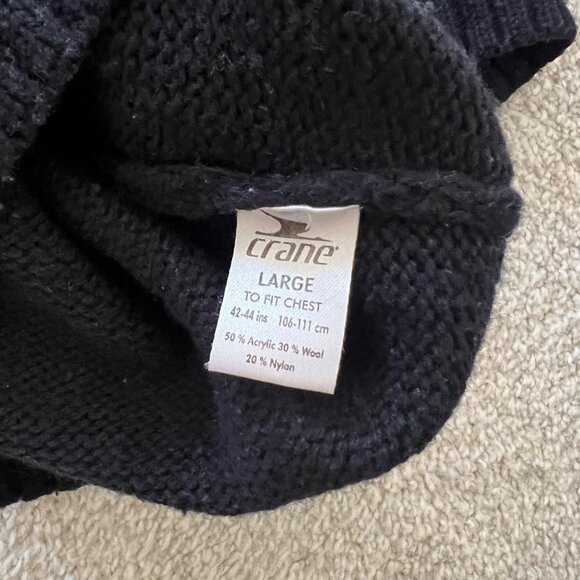 SOLD Wool Blend Nordic Fair Isle Quarter Zip White Red Black Sweater - Picture 4 of 7